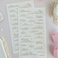 dreamy clouds sticker sheet (beige & pink) 2pc set