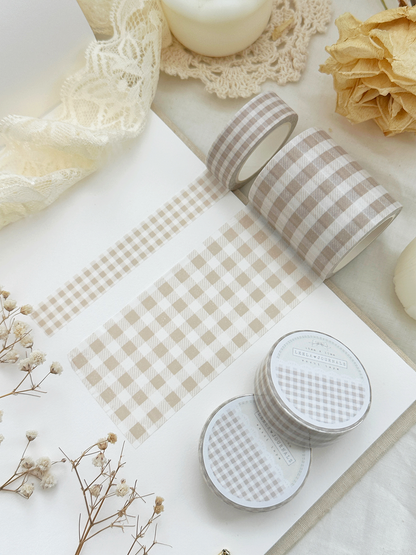 soft beige plaid washi tape