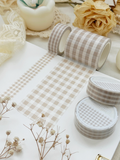 soft beige plaid washi tape