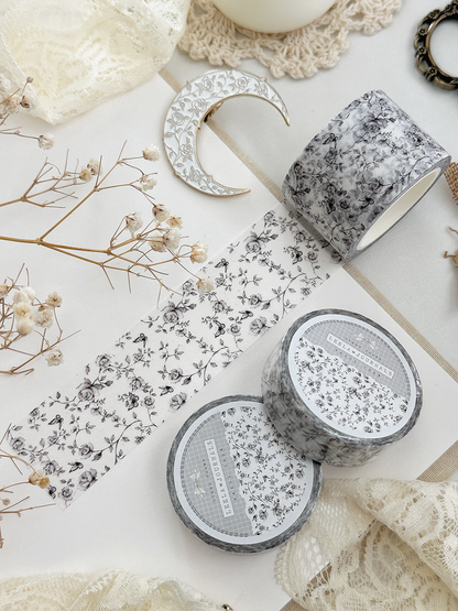 monochrome roses washi tape