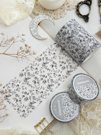 monochrome roses washi tape