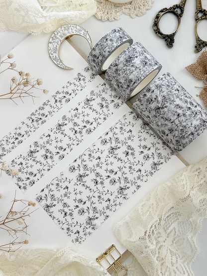 monochrome roses washi tape