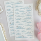 dreamy clouds sticker sheet (blue & lilac) 2pc set