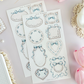 enchanted bows & frames sticker sheets - 3pc set