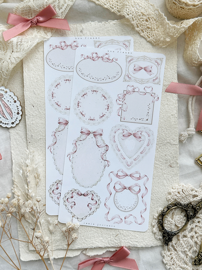 bow frames sticker sheet - 1pc
