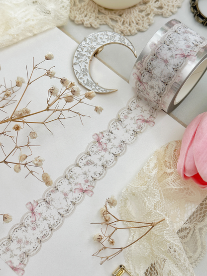 bows & lace die cut washi tape