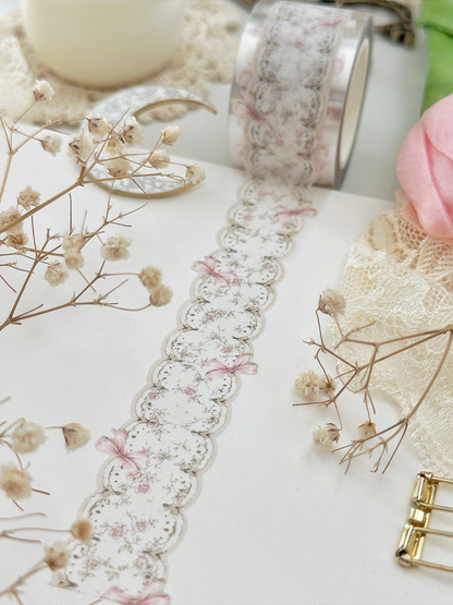 bows & lace die cut washi tape