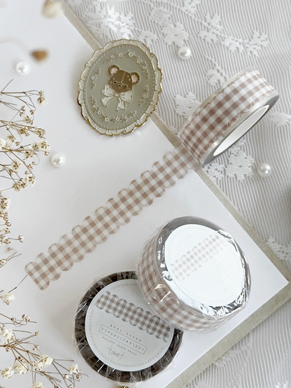 scalloped plaid die cut washi tape (new colors added!)