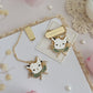 calico cat enamel bookmark pendant