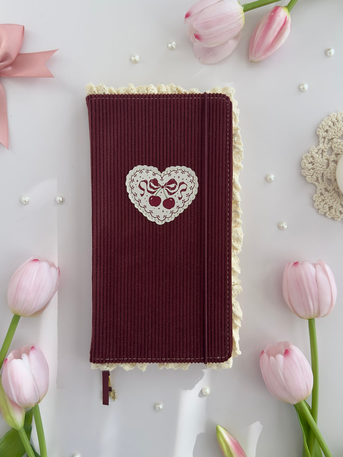 160 gsm | TN | cherry cake notebook (dotted, grid) – leela journals