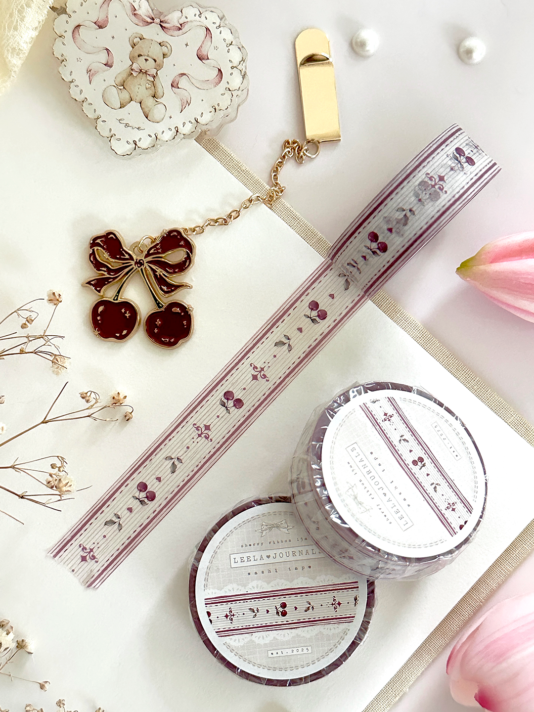 cherry vintage wallpaper washi tape