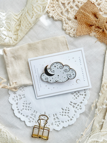 cloud enamel journaling clip