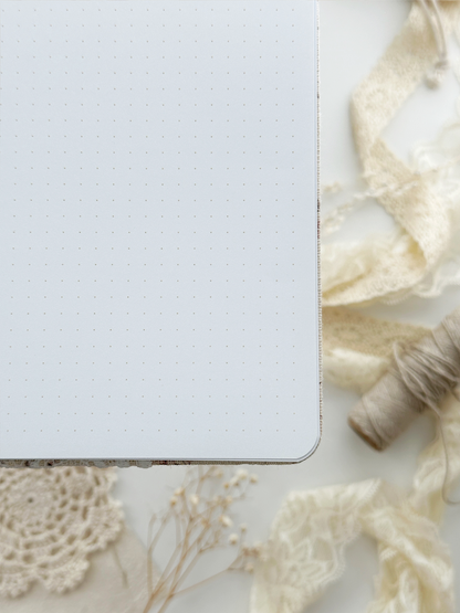 120 gsm | A5 | rose & lace notebook (dotted)