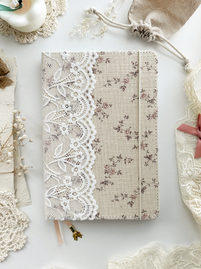 120 gsm | A5 | rose & lace notebook (dotted)