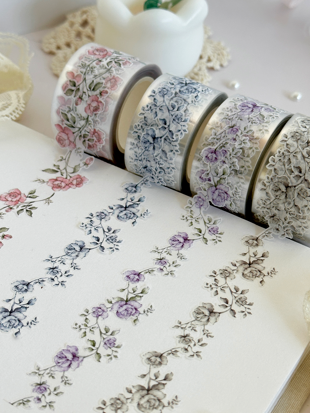 rose vine die cut washi tape