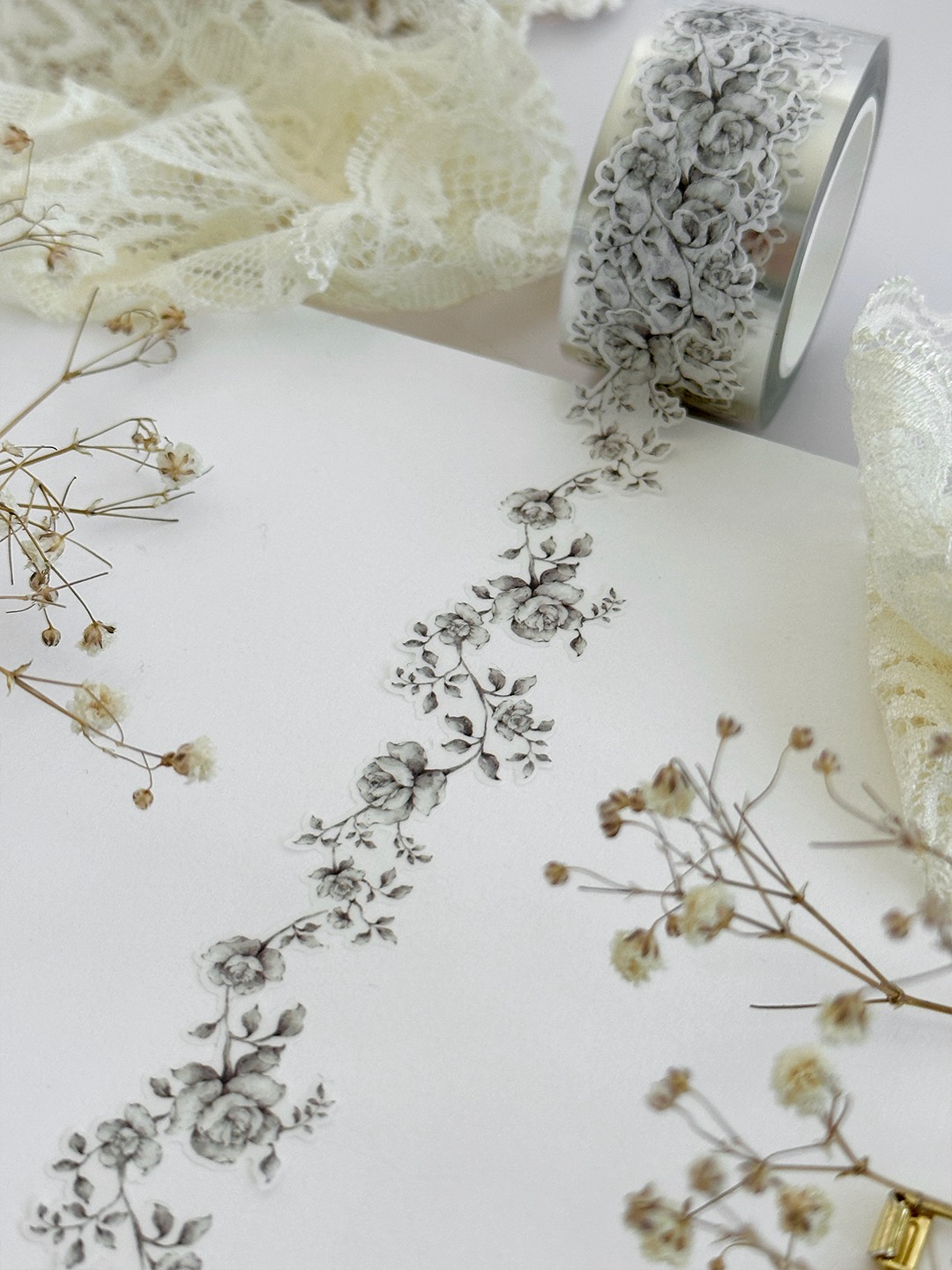 rose vine die cut washi tape