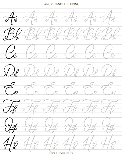 x11 calligraphy hand lettering practice sheets  | digital download
