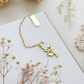 gold rose enamel bookmark pendant