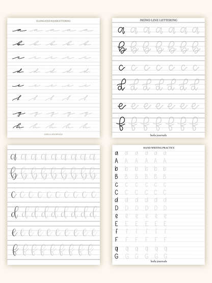 x11 calligraphy hand lettering practice sheets  | digital download