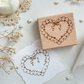 love & lace wood stamp