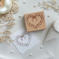 love & lace wood stamp