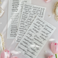monthly & weekly headers 2 sticker sheet - 3pc set