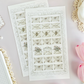 raining roses & letters sticker sheet - 2pc set