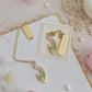 lilac tulip enamel bookmark pendant