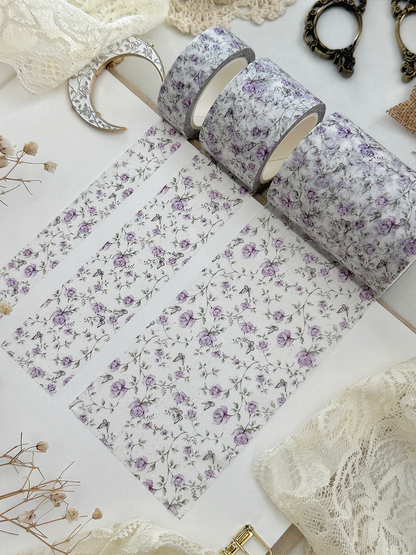 lilac roses washi tape