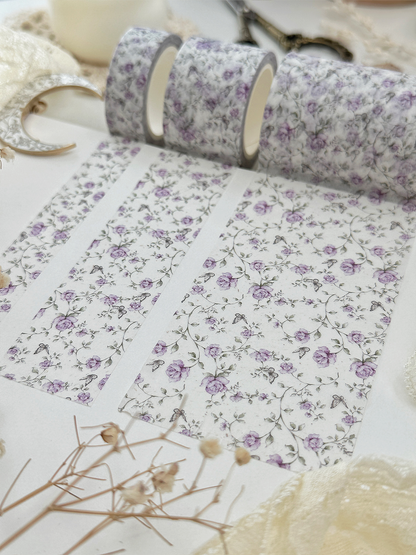 lilac roses washi tape