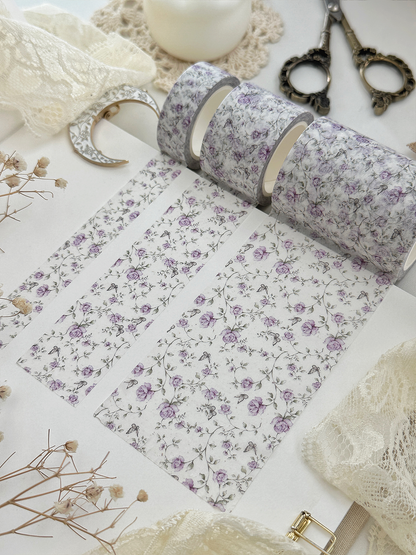 lilac roses washi tape