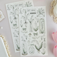 lily of the valley & frames 2 sticker sheet - 2pc set