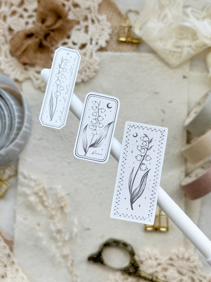 lily of the valley & frames 2 sticker sheet - 2pc set