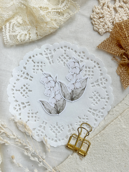 lily of the valley sticker flake 1.25x1.5