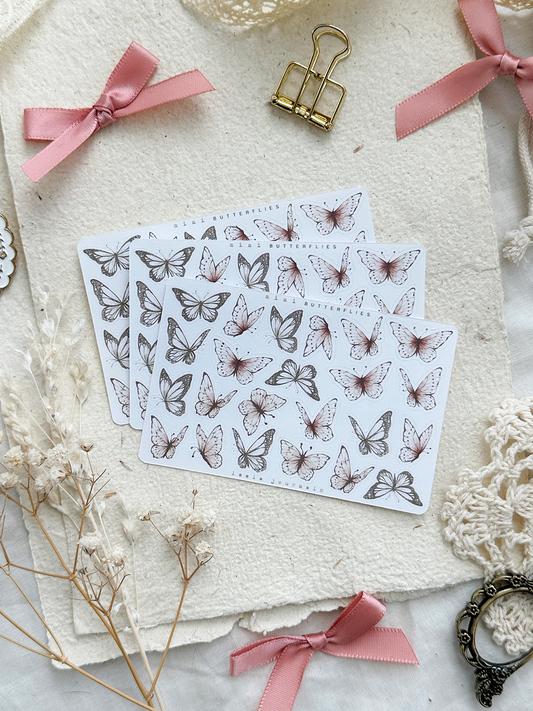 mini butterflies sticker sheet