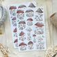 mushroom houses sticker sheet