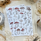 mushroom sticker sheet