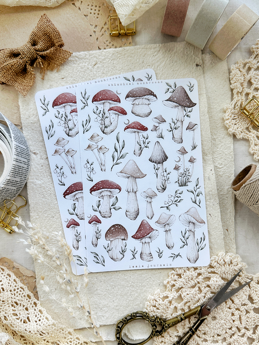 mushroom sticker sheet