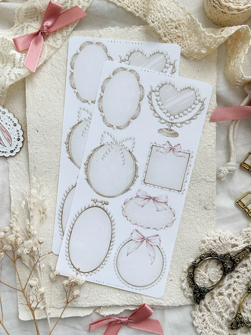 pearl frames sticker sheet - 1pc – leela journals