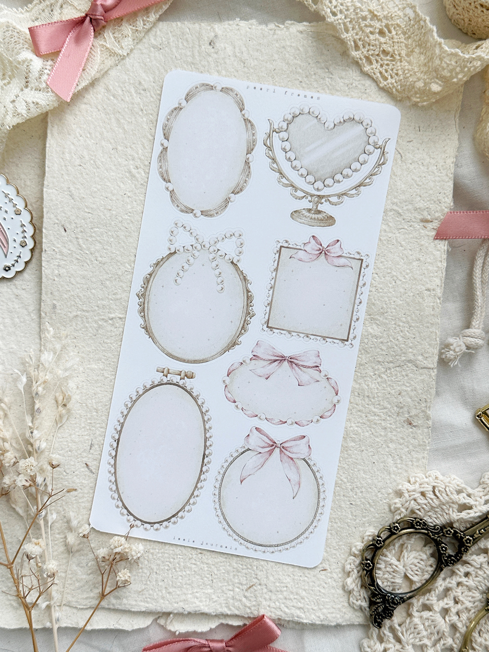 pearl frames sticker sheet - 1pc – leela journals