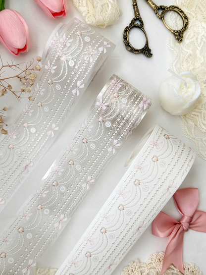 pearly strings pet & washi tape (pre-cut)