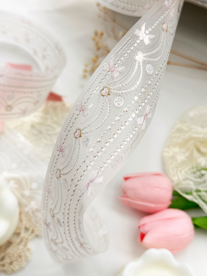 pearly strings pet & washi tape (pre-cut)