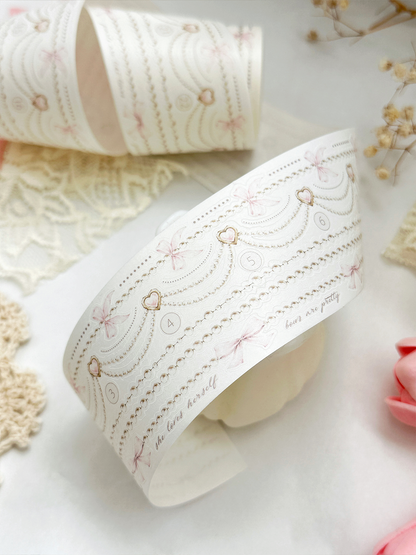 pearly strings pet & washi tape (pre-cut)