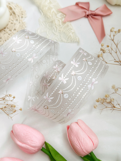 pearly strings pet & washi tape (pre-cut)