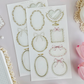 pearls & frames sticker sheet - 2pc set