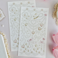 pearls & frames sticker sheet - 2pc set
