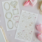 pearls & frames sticker sheet - 2pc set