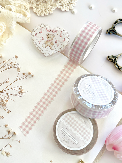 scalloped plaid die cut washi tape