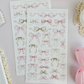 princess bows & frames sticker sheets - 3pc set