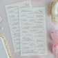 dreamy clouds sticker sheet (beige & pink) 2pc set